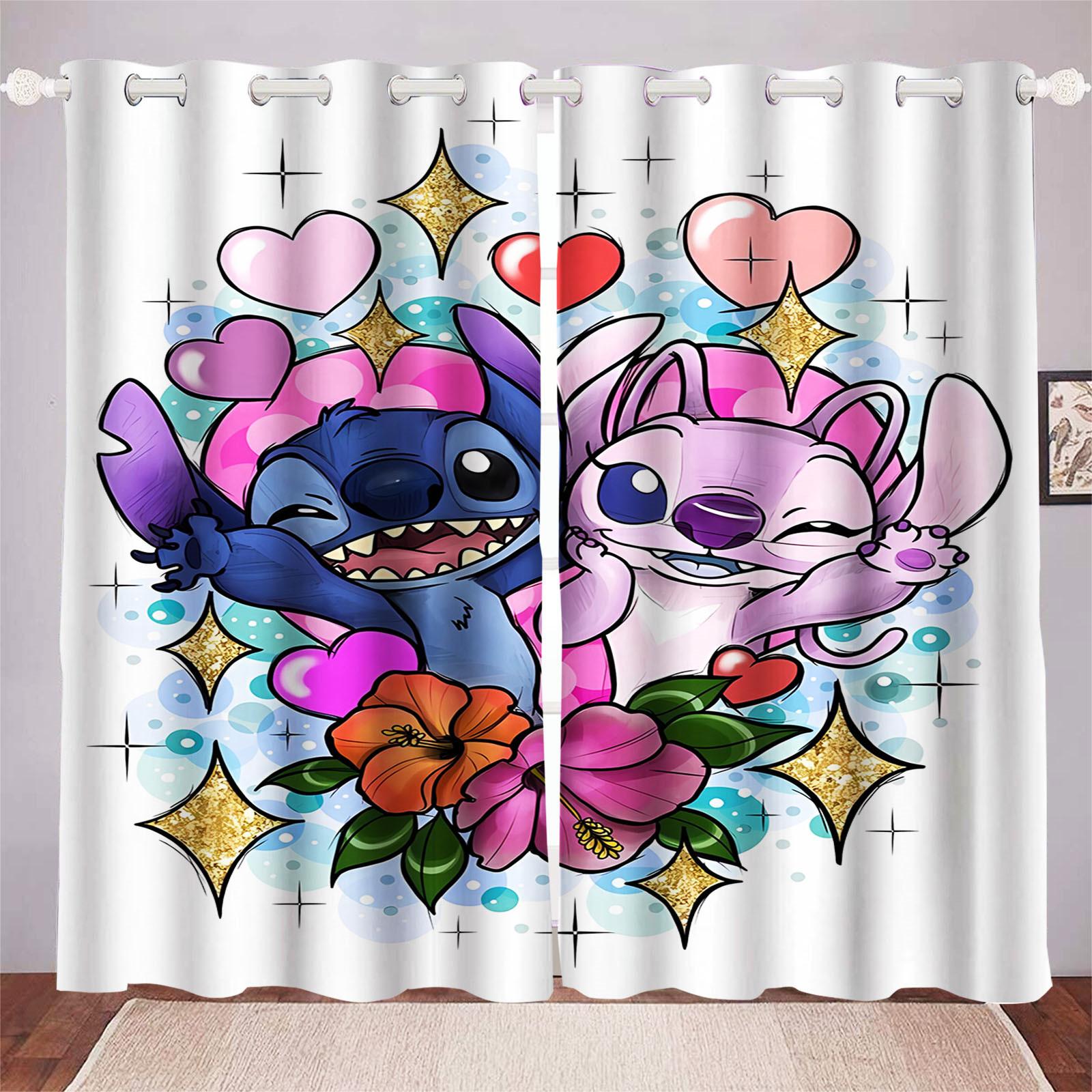 

Вишивка Мультфільм Аніме Пилонепроникні балконні екранні штори для вітальні, спальні, затемнені штори, поліестерові дому 183x160