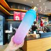 Korean Style Large Capacity Straw Water Bottle - Cute, Portable, for Women, Men, and Students