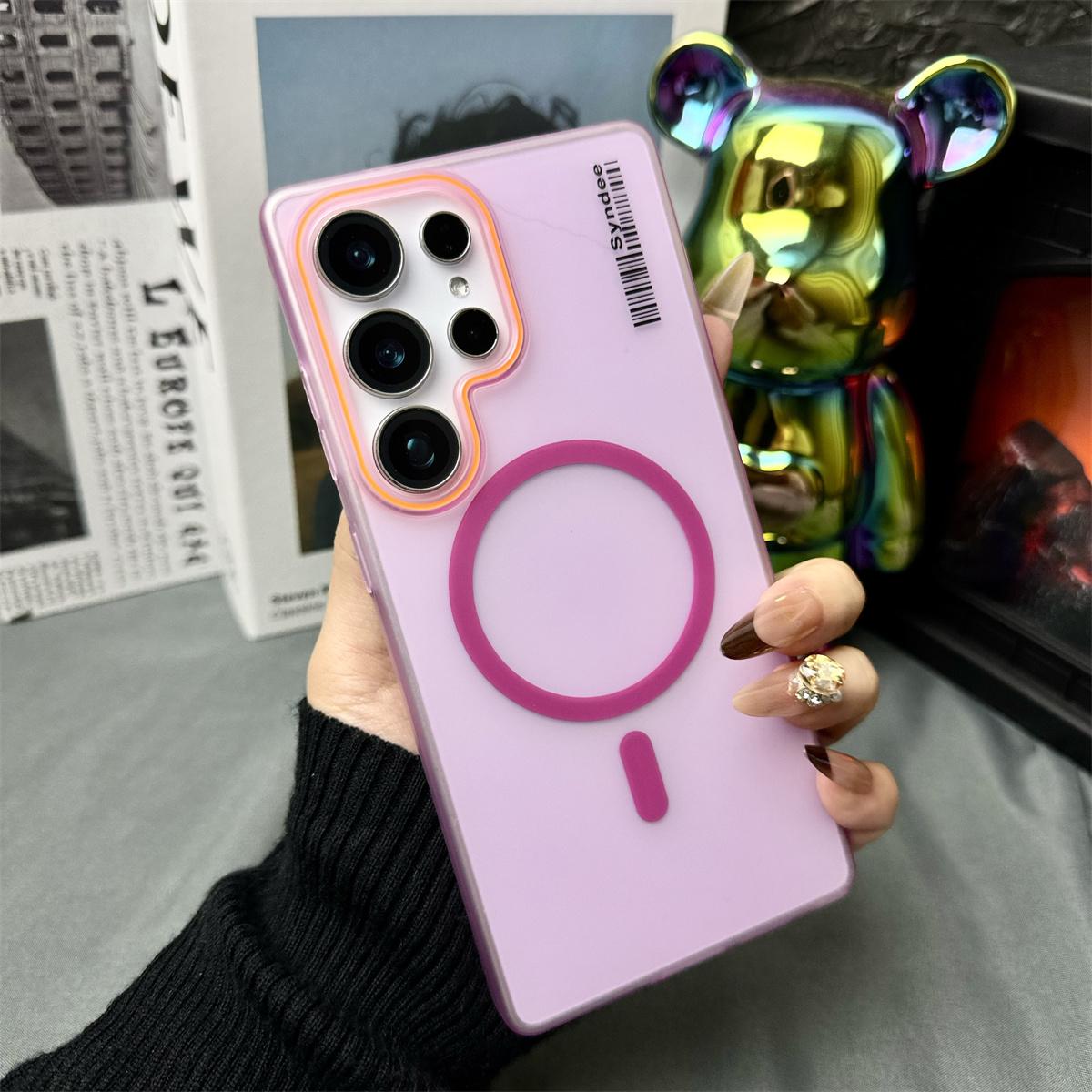 

Slim Matte Candy For Magsafe Magnetic Phone Case For Samsung S25 S24 S23 S22 S21 Plus Ultra Note20 Ultra A56 A36 A16 A06 A55 A35 Galaxy S25