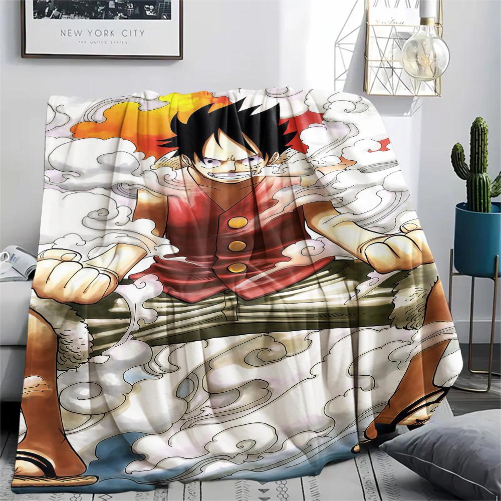 1pz Una Pezzo Monkey D Luffy Coperta in Flanella Fantasia Adatta a Tutte le Stagioni per Arredamento Casa Calore e Comfort Regali Regalo Festivo
