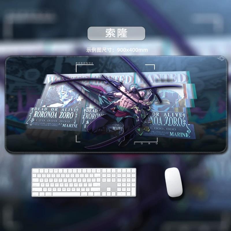 One Piece Leather Mouse Pad  Oversized Small Office Gaming Keyboard Pad Desk Pad Bristle Bracelet  Monkey D. Luffy  Roronoa Zoro  Decorative Desk Mat