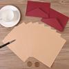 48 Pieces Stationery Set with Envelopes (24 Kraft Paper Sheets + 12 Linen Texture Envelopes+12 Wax Seal Stickers), Stationery Letter Writing Paper