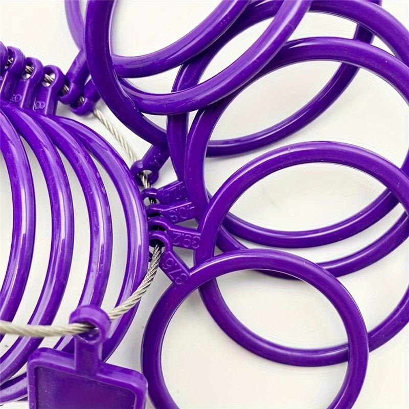 1pc Purple Plastic Bracelet Sizer for DIY Jewelry Wrist Diameter Measuring Tool Loop Sizer for Accurate Bracelet Sizing