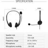 with Mic Business Headphones Wired Earphones Universal Call Center Headset  Call Headphones
