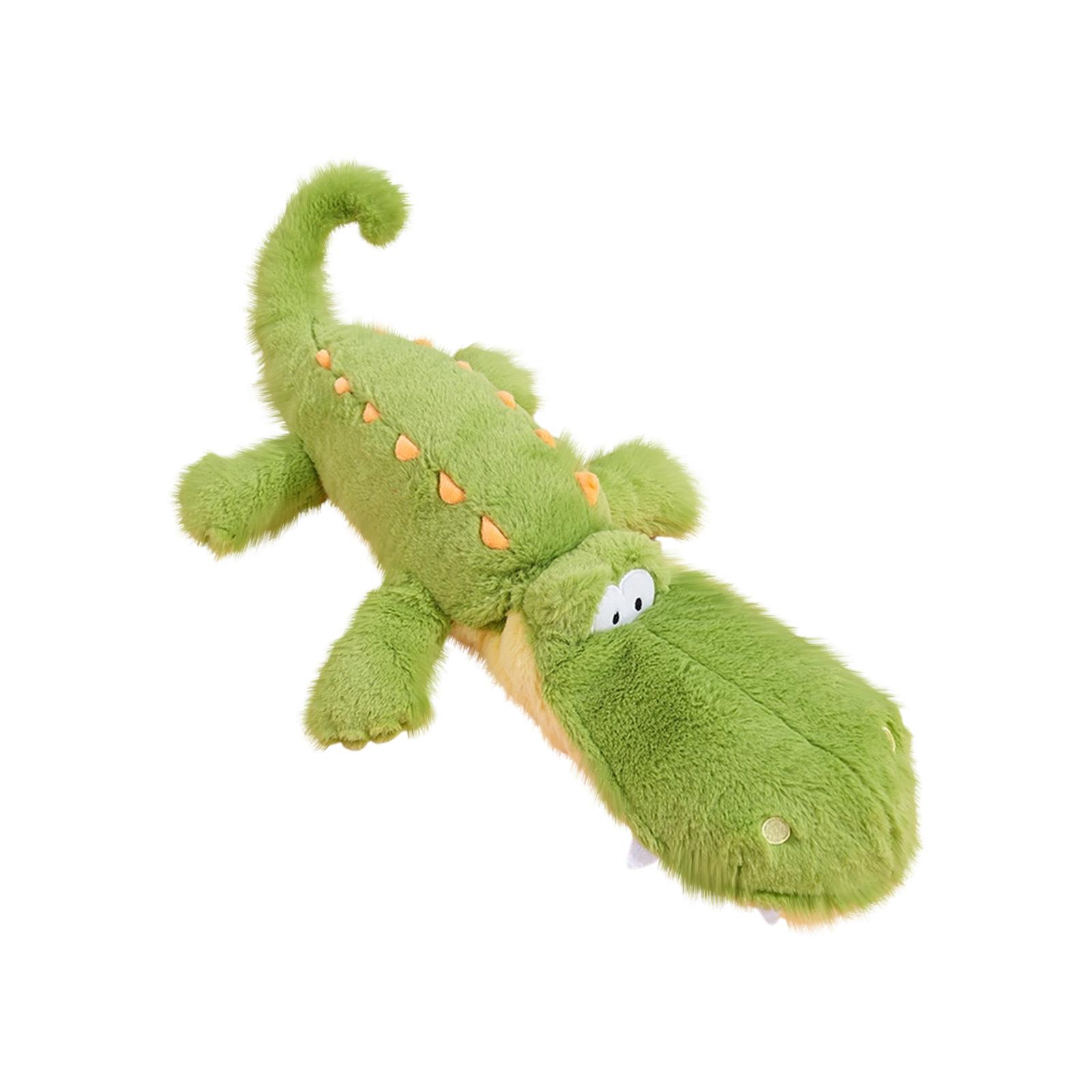 

Interactive Plush Crocodile Dog Toy with Squeaker Durable Chew Resistant Soft Material for Teeth Cleaning and Energy Consumption One Size