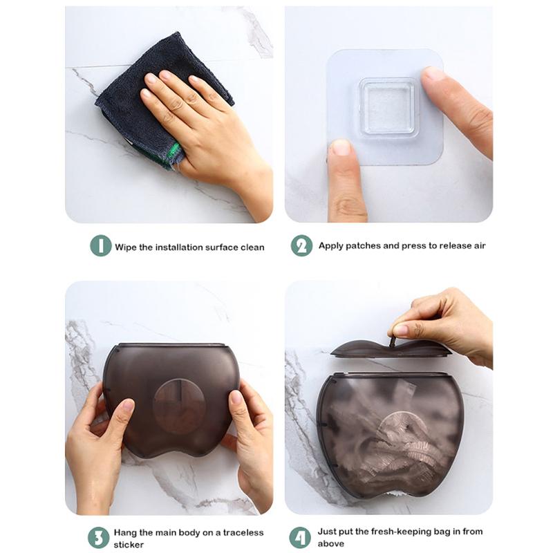 Fresh Keeping Bag Storage Box Transparent Wall-Mounted Dustproof Multifunctional Fruit Shape Disposable Film Bath Cap Container