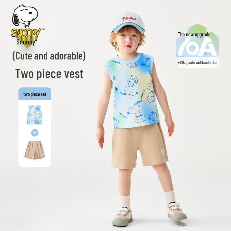 Snoopy Boys  Summer Vest & Shorts Set 100