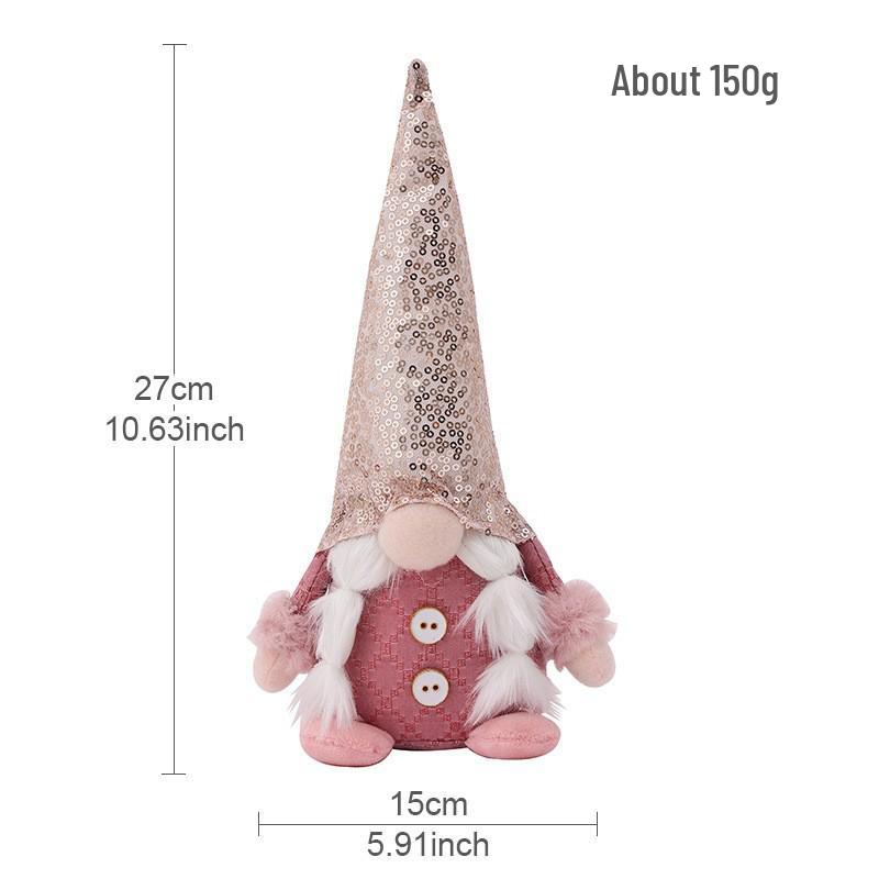 Festive Faceless Old Man Doll: Creative Christmas Decor for Desktop or Window Display