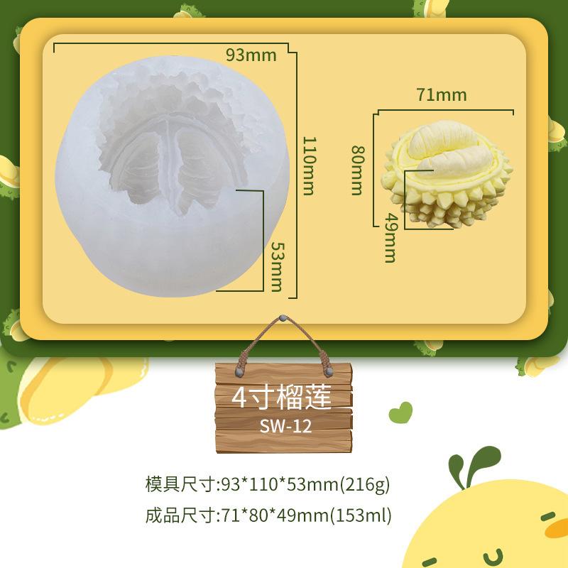 Silicone Mould 3d Durian Fruit Pudding Dessert Mousse Cake Diy Baking Making Decorate Candle Pudding Ice Cream Dessert Mold