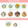 Embroidery Starter Kit for Beginners Cross Stitch Set with Floral Animal Landscape Patterns Pre-Printed Fabric Threads Needles Instructions DIY Craft