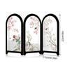 Design Cinese Stile Medio Antico Fiore Uccello Inchiostro Bambù Paravento Decorazione da Scrivania Tavolino Soggiorno Decor