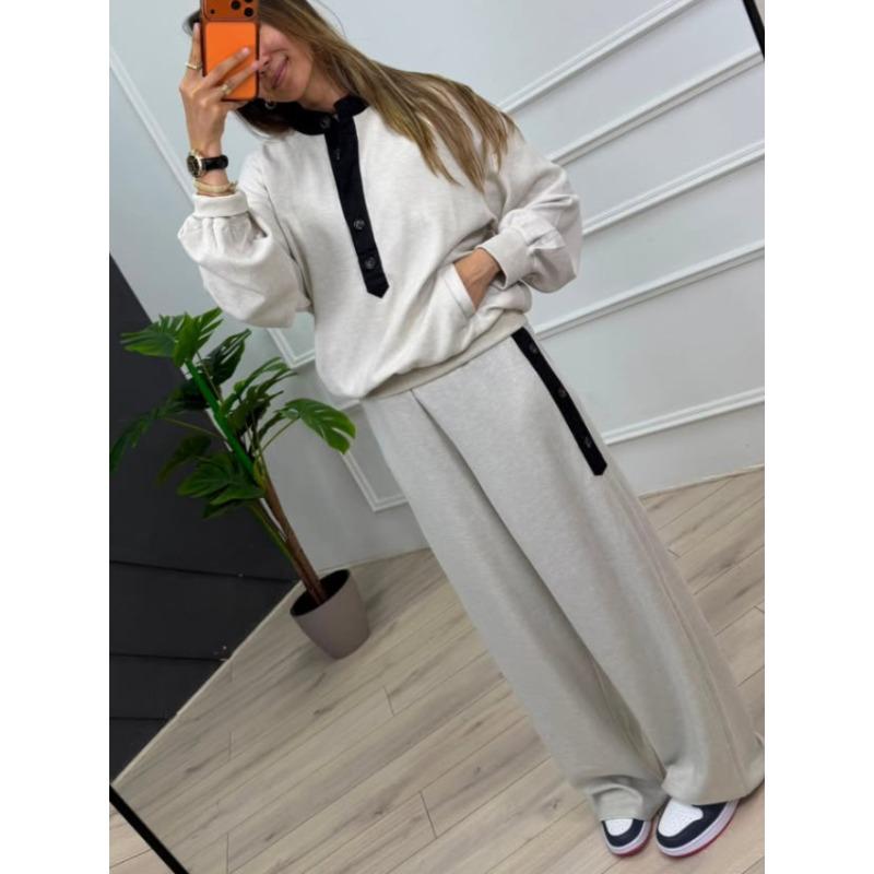 IHUASU Women's Fashion Casual Autumn Winter Long Sleeve Pants Suits