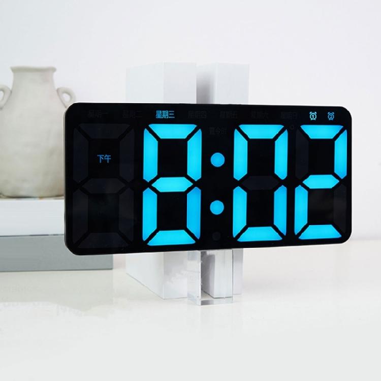 Clear Display LED Wall Clock with Digits, Countdown Calendar and Thermometer Adjustable Brightness for Comfort