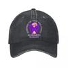 Alzheimer Aufklärung Lila Band Gewaschene Baseballkappe Outdoor Für Damen Unisex FeUnisex