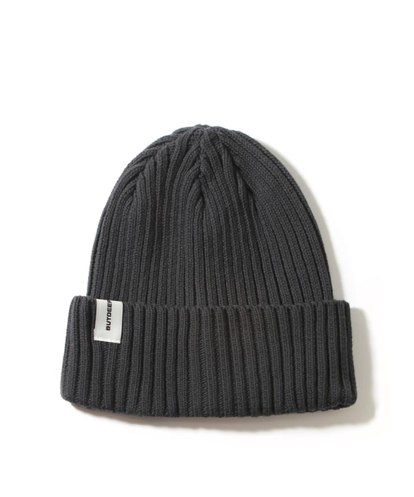 Diposwi 22 Cotton Symbol Basic Beanie - Charcoal
