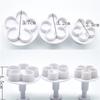 3Pcs Flower Plunger Cookie Cutter Diy Blossom Flower Cake Fondant Cake Mold