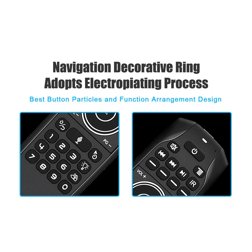 Backlit 2.4G Air Mouse Wireless Keyboard Russian English Version Voice Control 6-Axis Motion