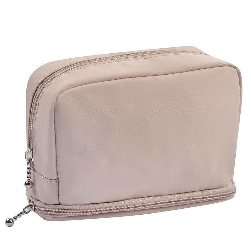 Large Capacity Double Layer Portable Travel Women Cosmetic Storage Bag