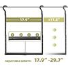Hanging Closet Rod, 18-30In Heavy Duty Adjustable Width and Up to 38In Height Adjustable Closet Rod Extender, Double Closet Rod Hanging Bar,