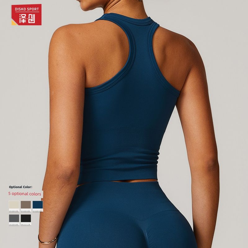 Guangzhou Zechuang Clothing Co., Ltd. Seam Tight I-Shaped Beauty Back Yoga Vest Integrated Belly Covering Exercise