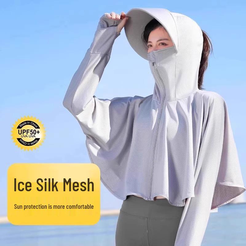 2025 Women's Ice Silk UV Protection Long Sleeve – New Arrival with Discount