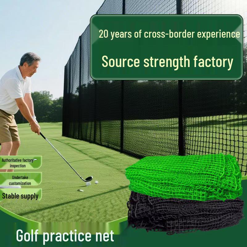 Indoor/Outdoor Golf Practice Net: Knotless, Green Enclosure for Golf and Baseball