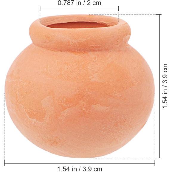 HANABASS 12 Pcs Mini Terracotta Pots 1.5 Inch Small Succulent Clay Pots for Plants Ideal for Home Decor, Craft Projects, and Party Favors, Desktop
