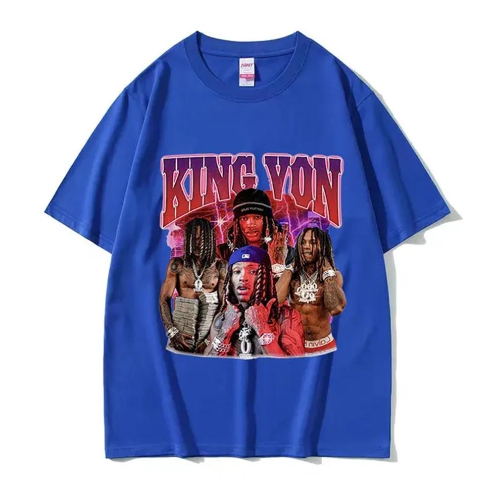 Rapper Pattern Pure Cotton Fashion Breathable Men's T-shirt Men's Hip Hop Gothic Fashion Short Sleeve T-shirt Oversized Cotton T