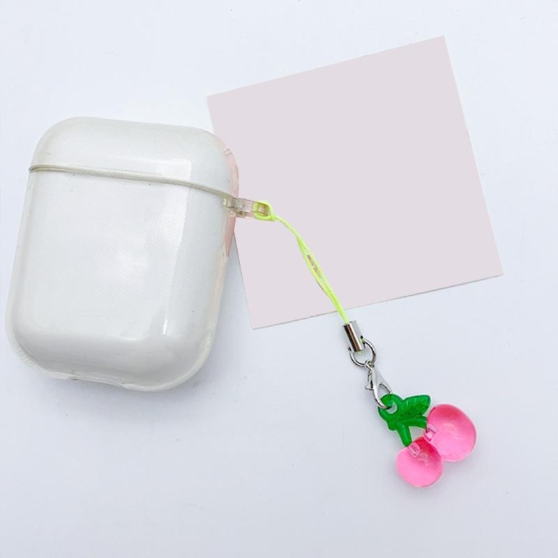 Multi Color Phone Lanyard Fruit Shapes Pendant Wrist Strap Detachable Phone Chains Keyring Portable Accessory for Women