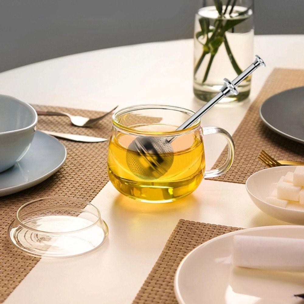 2PCS Fine Mesh Long Handle Tea Strainer Ball 304 Stainless Steel Tea Filter Office