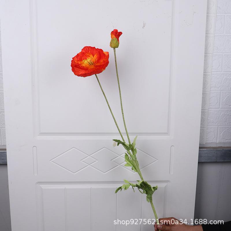 

Artificial Poppy Flower Stem Realistic Silk Floral Arrangement for Home Decoration Wedding Centerpiece and Craft Projects One Size