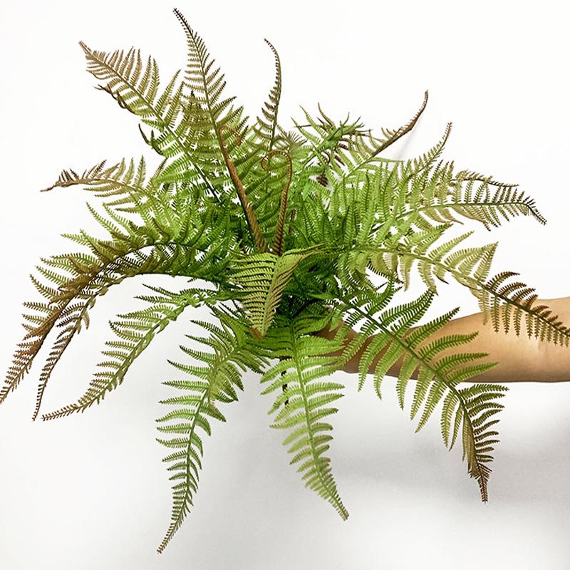 Large Boston Fern Bunch Fake Green Plant Artificial Fern Persian Leaves Bundles for Home Garden Decoration DIY Plant Landscaping