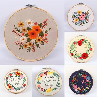 Kit per ricamo fatto a mano con motivo floreale fai da te, perfetto per la creatività e il divertimento