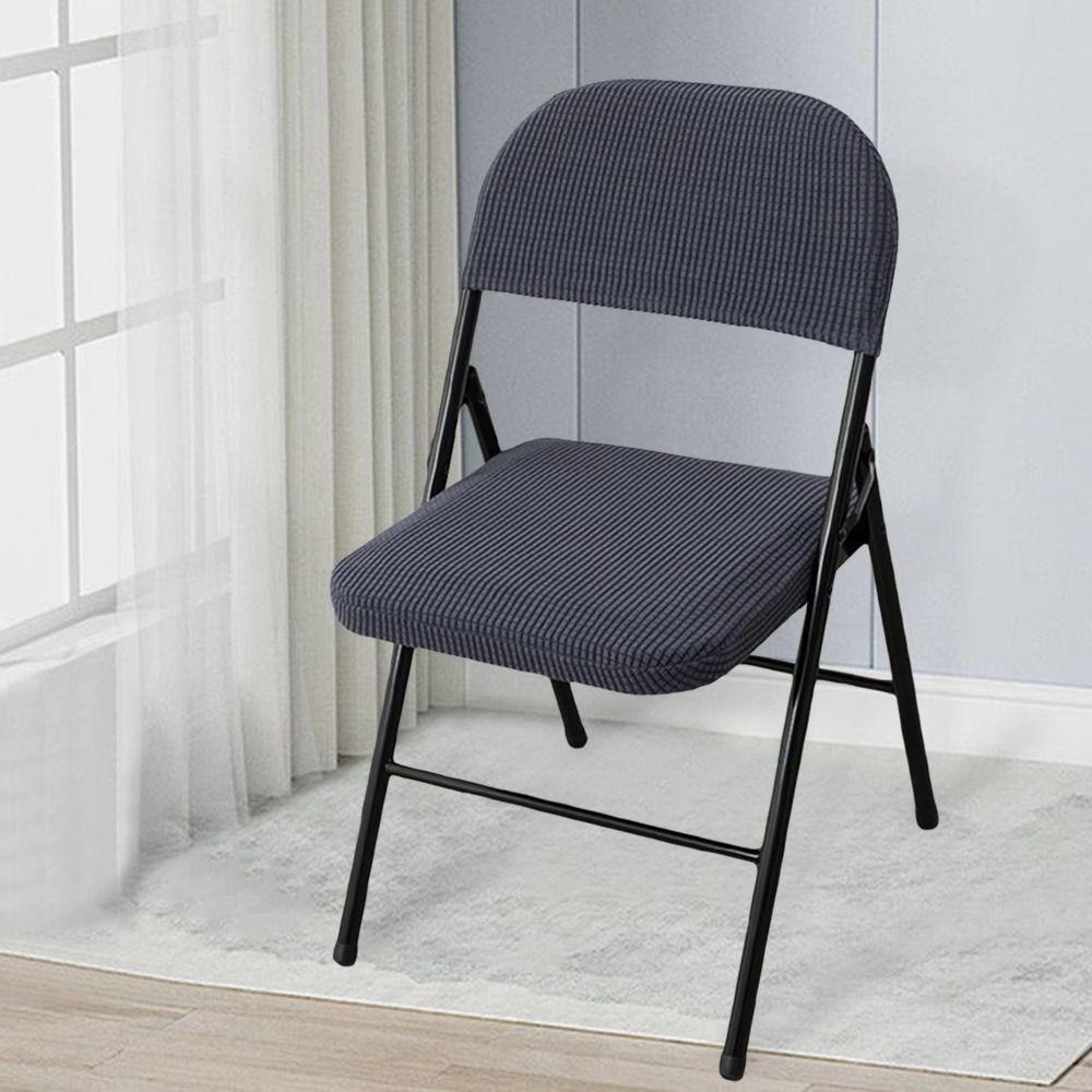 Nouvelles Housses de Chaise de Salle à Manger Élastiques Pliantes Anti-poussière Universelles Housse de Siège en Polaire
