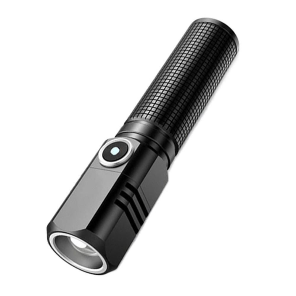 10000LM Mini Powerful LED Flashlight Super Bright 3 Modes USB Torch Lamp Flashlight Rechargeable Zoom Emergency Work Light