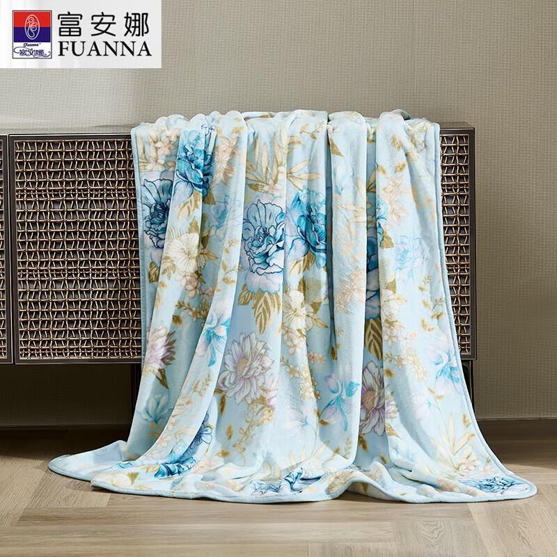 FUANNA Single Layer Flannel Blanket Floral Dream