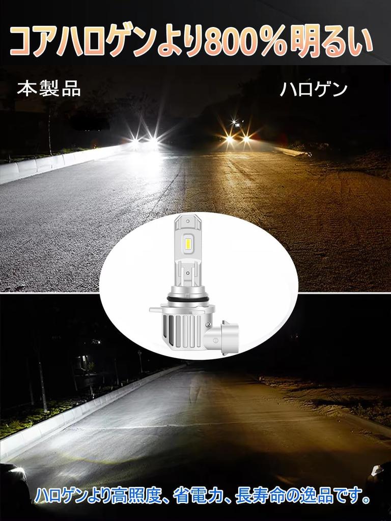 LTONXEN HB4 LED Integriert Fahrzeuginspektion Super Helles Weiß Integriert 9006 HB4 LED mit Rauschunterdrückung Set aus 2 Scheinwerfern, Kompakt, Design, Konform,