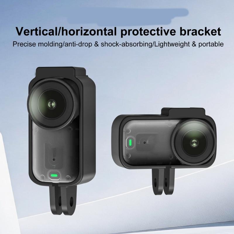 Protective Frame Bracket for Action Camera Featuring AntiDrop Design Cold Shoe Mount and Quick Setup Functionality