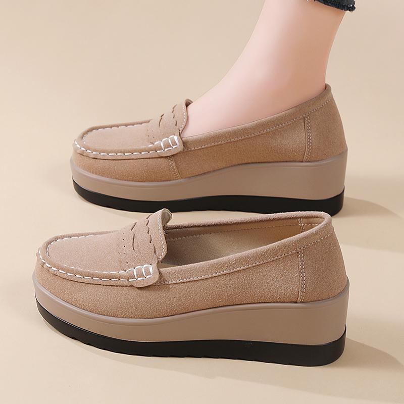 Dámské platformové mokasíny Lady Creepers Boty Silná podrážka Ležérní nazouvací Zvýšení výšky Nízké boty