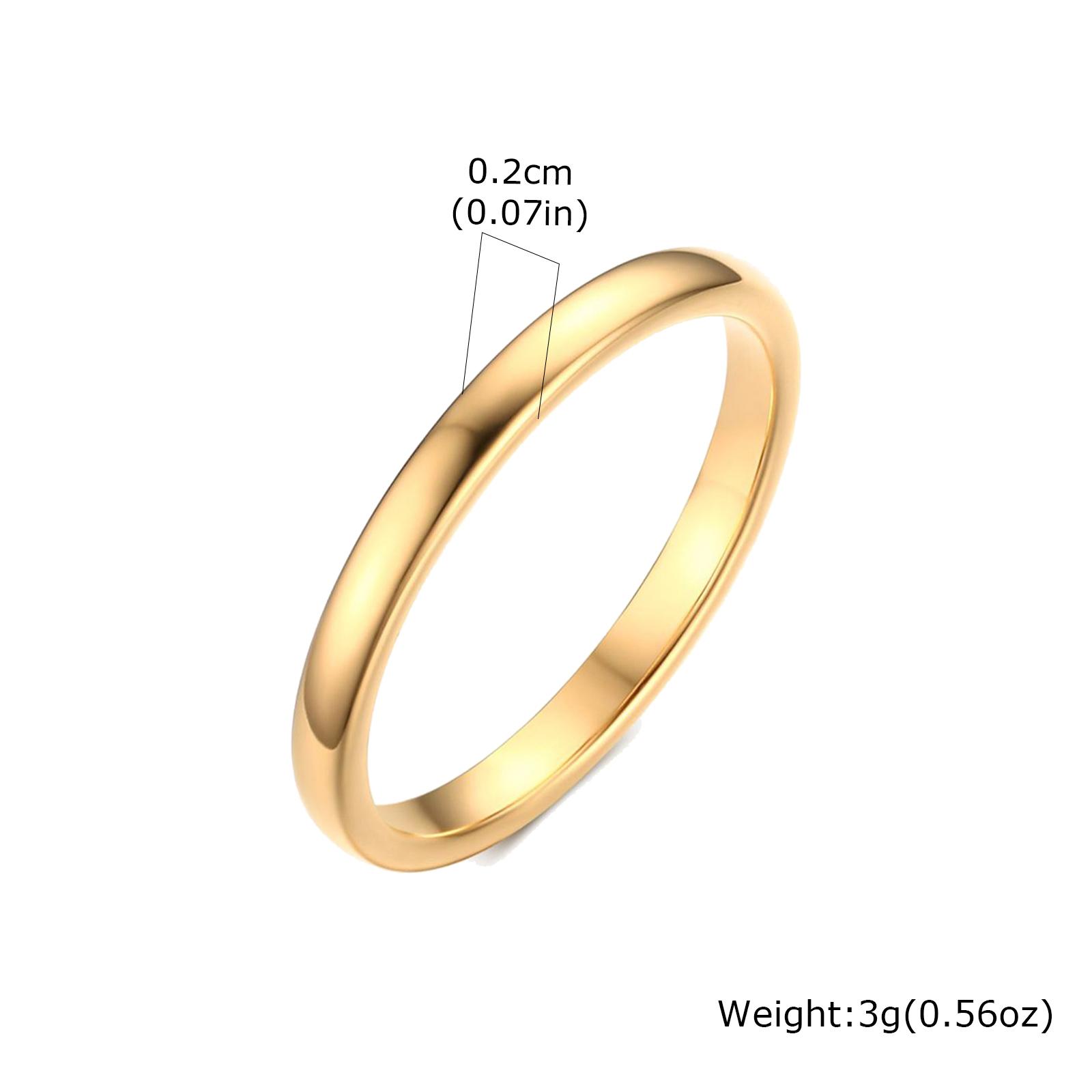

Simple High Polished Gold Color Tungsten Steel Ring for Women Men Waterproof Tungsten Rings for Couple Wedding Jewelry Gifts US size 5