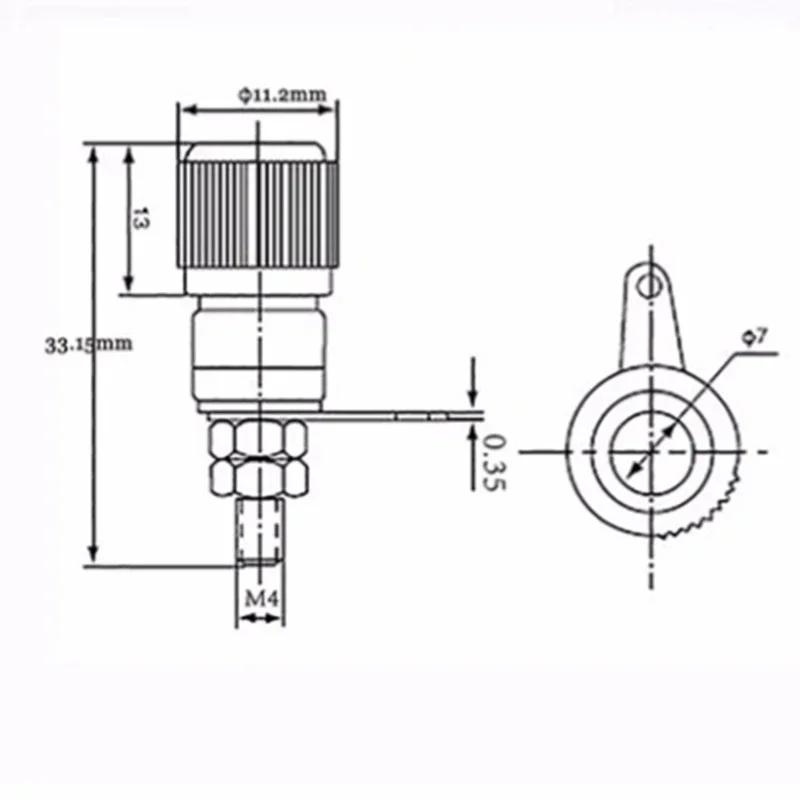 5/10Pcs 4mm Banana Socket Binding Post Nut Banana Plug Connector Nickel Plated Terminal JS-919 Professional Test