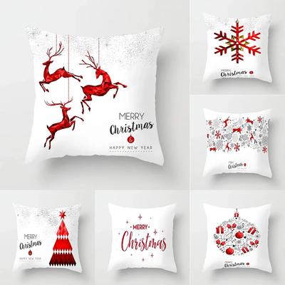 Christmas Themed Pillowcases Car Accessories Office Santa Claus Living Room Sofa Home Pillowcases