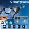 AI Smart Glasses with Color Changing Lenses for Photography Video Recording 3600mAh Charging Case 4K High-definition Lens  Translate Music Playback
