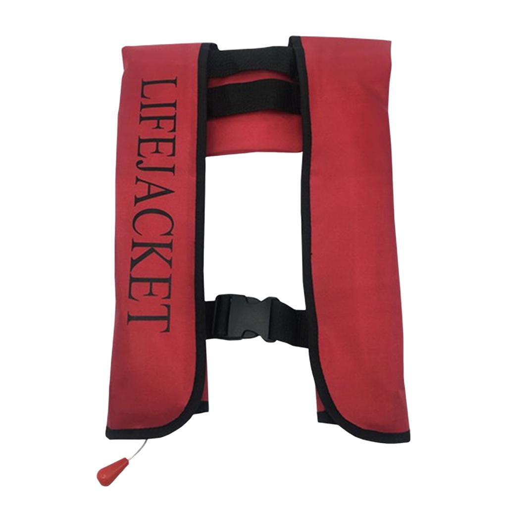Self-inflatable Life Jacket with Reflective Strips & Emergency Whistle Kayak Vest for Surfing Swimming Kayaking Sailing Boating