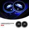 Auto Leuchtende Wasserbecherunterlage LED-Atmosphärenlicht für Silverado Impala Malibu Equinox Cruze Camaro Cavalier Blazer