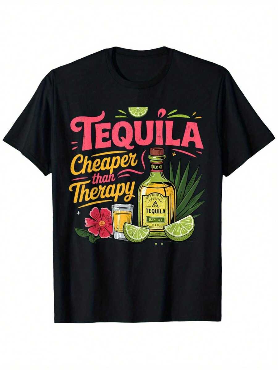 Funny Tequila Drinking Cinco De Mayo Mexican Party T-Shirt For Men & Women | 100% Cotton Casual Tee S разноцветный
