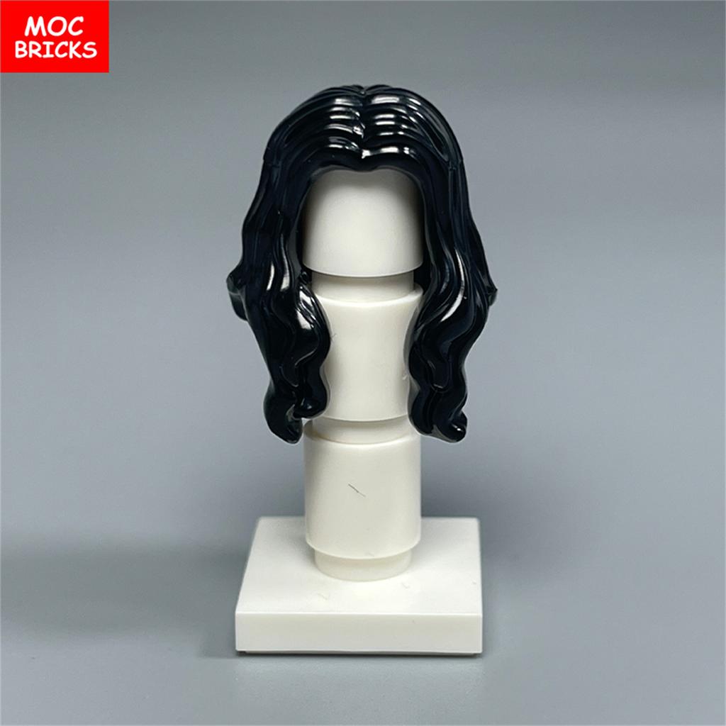 10pcs MOC Bricks Female Hairs Woman Girl Head Body Parts Accessories DIY Building Blocks Toys Kids Chrismas Gifts