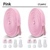 1Pair/2Pair NEW Elastic Shoe Laces Flat Shoelaces Without Ties Kids Round Snap Lock  Adult Quick Shoelace Shoe Accessories