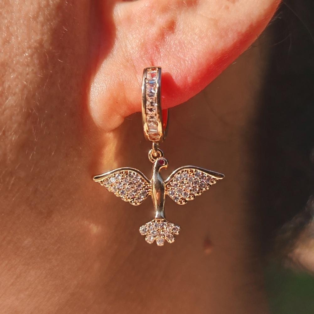 1 Pair Luxury Birdie Dangle Earrings for Women Zirconia Earring Jewelry Wedding Party Accessories