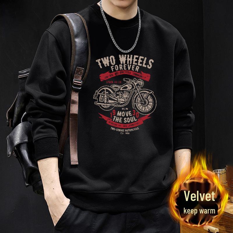 Herren Schweres Rundhals-Sweatshirt - Herbst/Winter Buchstabendruck Lässig Trendige Markenjacke